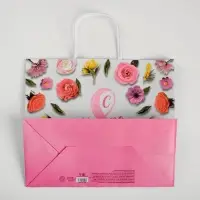 Пакет подарочный крафт, упаковка, &laquo;С 8 Марта&raquo;, 32 х 28 х 15 см