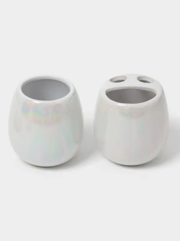 Аксессуары для ванной Pearl, 4 предмета: мыльница, дозатор для мыла 400 мл, 2 стакана