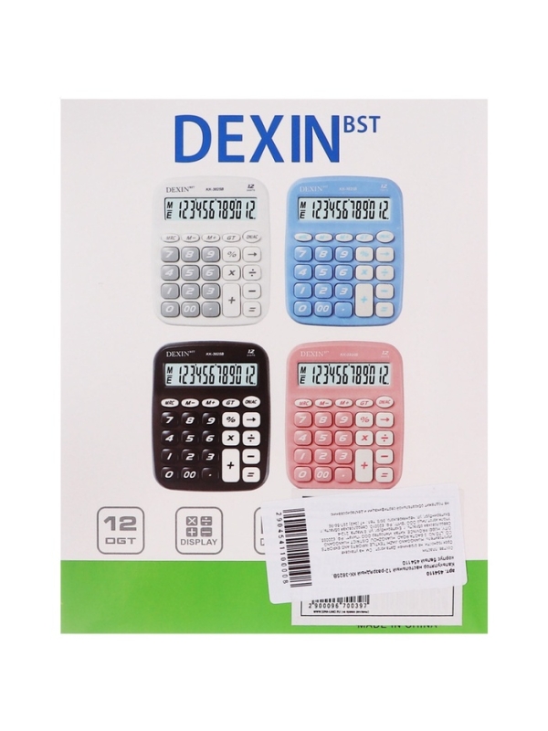 Калькулятор настольный 12-разрядный КК-3825В, белый Калькулятор настольный 12-разрядный КК-3825В, белый