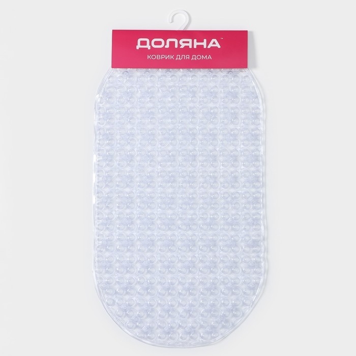 Коврик противоскользящий в ванну на присосках Доляна «Колли», 39×71,5 см, цвет прозрачный Коврик противоскользящий в ванну на присосках Доляна «Колли», 39×71,5 см, цвет прозрачный