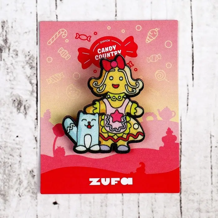 Деревянный значок «Мисс Пря» Деревянный значок «Мисс Пря»