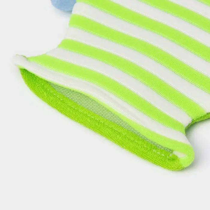 Мочалка варежка детская Доляна &laquo;Рыбка&raquo;, для купания, 21 см, МИКС