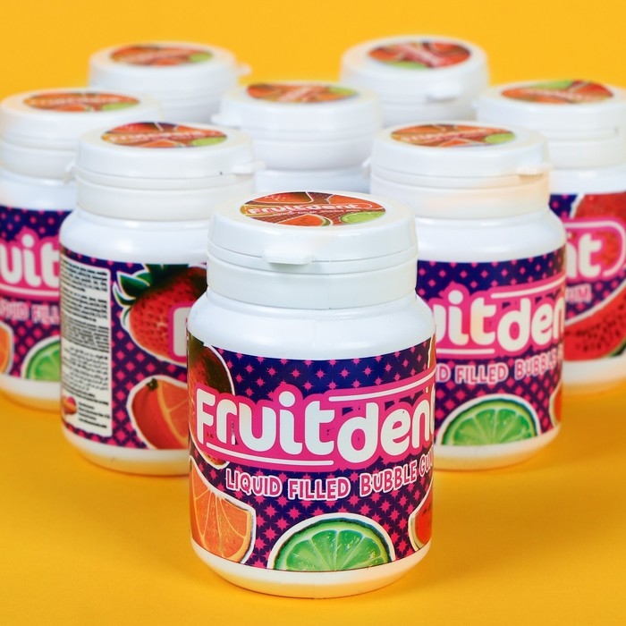 Жевательная резинка FRUIT DENT с жидким центром, 40 г