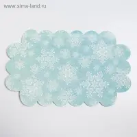 Коробка для кондитерских изделий с PVC крышкой «Снежинки», 10.5 х 21 х 3 см