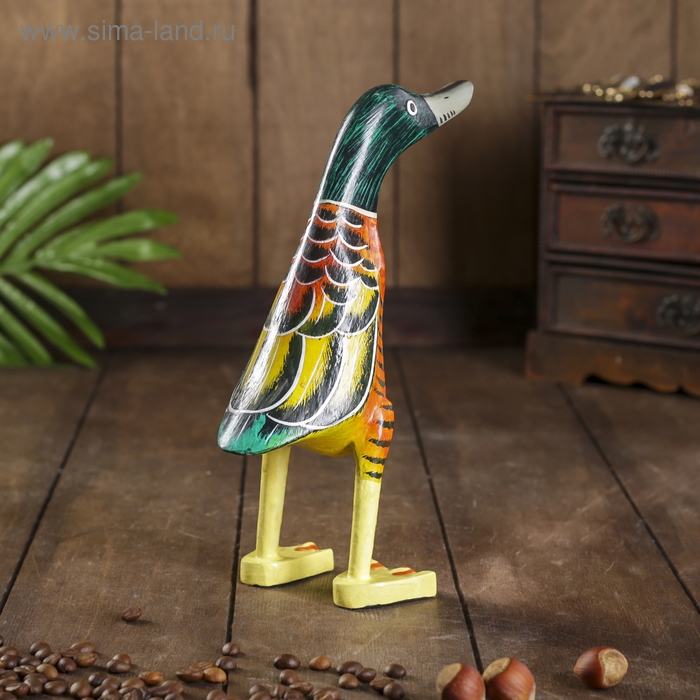 Сувенир дерево Сувенир дерево "Утка Тигриные полоски" 13х12х23 см