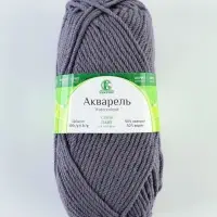 Пряжа &laquo;Акварель&raquo; 50% леакрил, акрил 50% 110 м/100 г (169 серый)