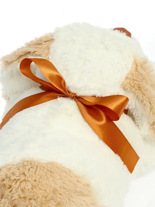 Мягкая игрушка &laquo;Собака Дружок с лентой&raquo;, цвет молочный/кофейный, 85 (111) см