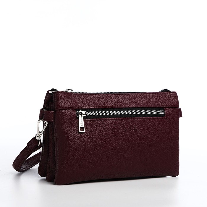 Сумка-клатч на молнии, цвет коричневый Сумка-клатч на молнии, цвет коричневый