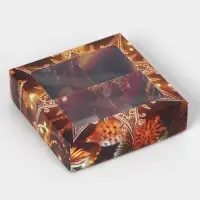 Коробка под 4 конфеты &laquo;Новогодняя звезда&raquo;, 12.5&times;12.5&times;3.5