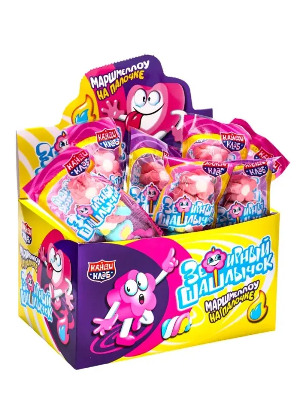 Зефир Зефир "Зефирный шашлычок", на палочке в банке, 12 г