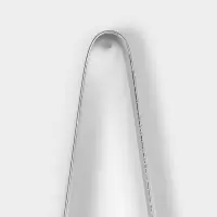 Щипцы для льда, длина 18 см, толщина 1 мм, нержавеющая сталь, серебристые