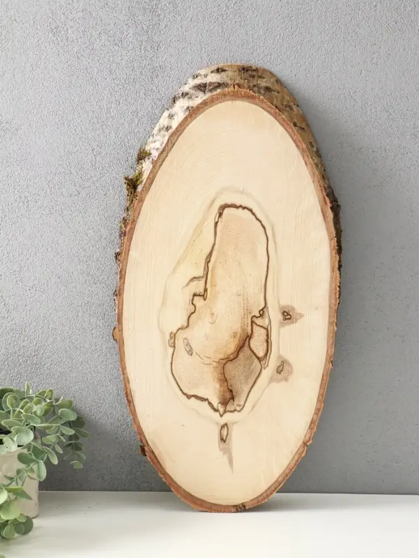 Спил осины, косой, слэб для декора, 50&times;25&plusmn;2 см