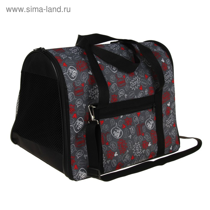 Сумка - переноска для животных  Сумка - переноска для животных "Принт", размер S, 39 х 23 х 27 см микс цветов