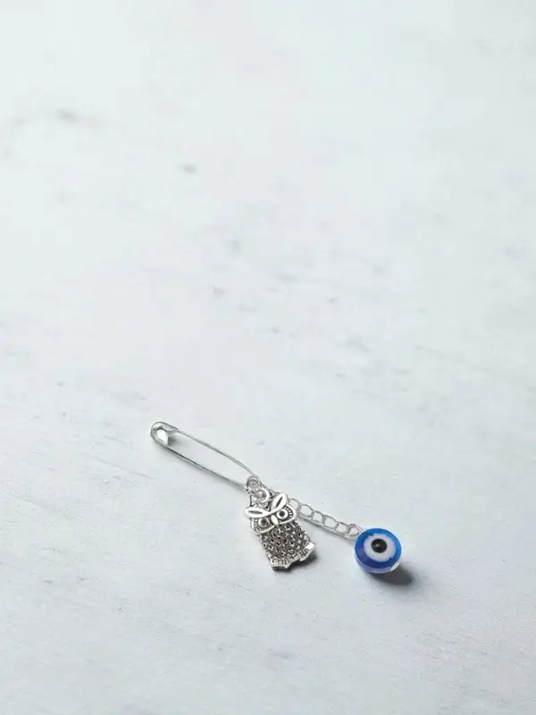 Булавка-оберег &laquo;Удачи на дороге&raquo;, 6 см, синяя в серебре