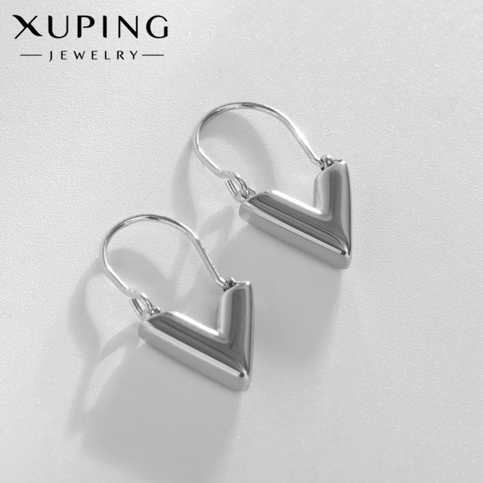 Серьги металл XUPING галка малая, цвет серебро Серьги металл XUPING галка малая, цвет серебро