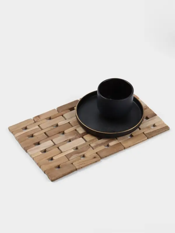 Коврик из тикового дерева, 30&times;20&times;0.7 см