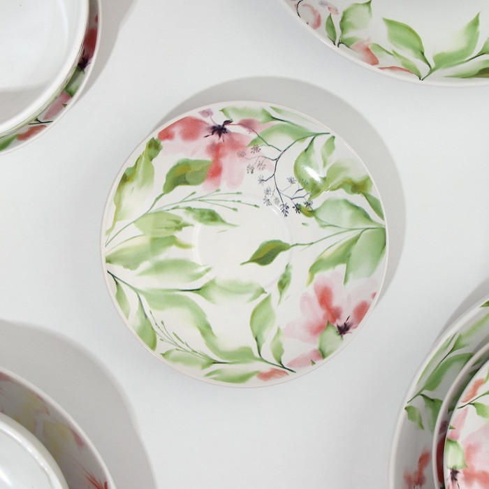 Набор посуды на 4 персоны «Акварель», 16 предметов: 4 тарелки 23 см, 4 миски 14.5 см, 4 кружки 250 мл, 4 блюдца 15 см. Набор посуды на 4 персоны «Акварель», 16 предметов: 4 тарелки 23 см, 4 миски 14.5 см, 4 кружки 250 мл, 4 блюдца 15 см.