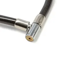 Замок навесной велосипедный ТУНДРА, 14&times;650 мм, 2 ключа, черный