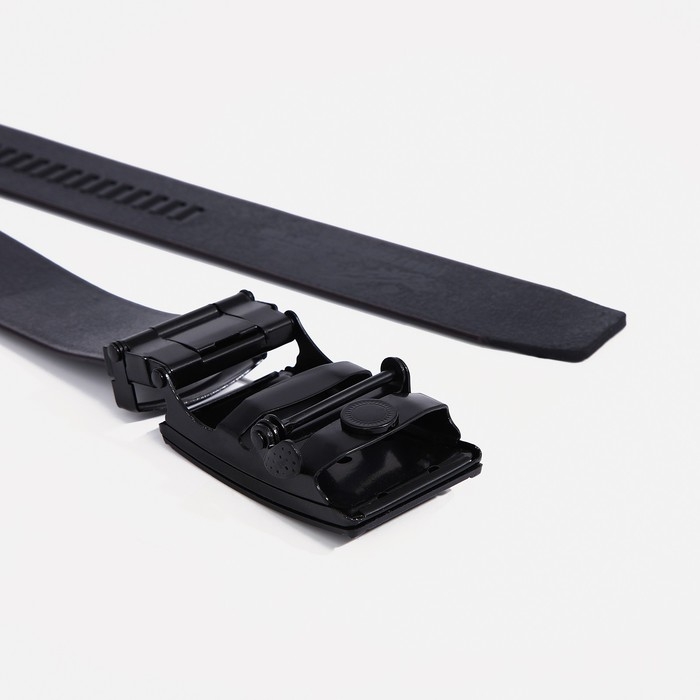 Ремень мужской, ширина 3,5 см, пряжка автомат, цвет чёрный Ремень мужской, ширина 3,5 см, пряжка автомат, цвет чёрный