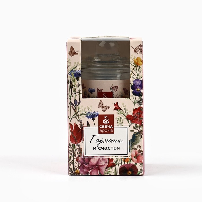 Свеча ароматическая в банке «Гармонии и счастья» аромасвеча, аромат цветочный, 5,9 х 11 см Свеча ароматическая в банке «Гармонии и счастья» аромасвеча, аромат цветочный, 5,9 х 11 см
