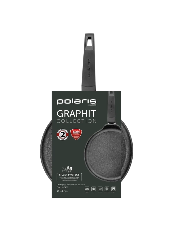 Сковорода блинная Graphit 24 см с антипригарным покрытие Сковорода блинная Graphit 24 см с антипригарным покрытие