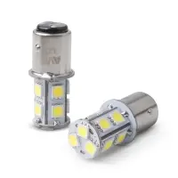 S022B T15/белый/(BAY15d) 13SMD 5050 12V 2 contact, коробка 2 шт.