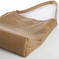 Сумка - мешок женская на магните, 31&times;8.5&times;30 см, бежевая