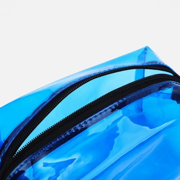 Косметичка на молнии, цвет синий