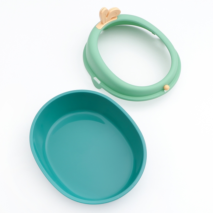 Туалет с бортом округлый 40 х 33,8 х 25,5 см, зелёный/оранжевый Туалет с бортом округлый 40 х 33,8 х 25,5 см, зелёный/оранжевый