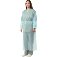 Халат хирург. н/с, рук.рез, дл.140 см, пл.25,&nbsp;р.48-54,голуб. 5шт./уп,5115/5
