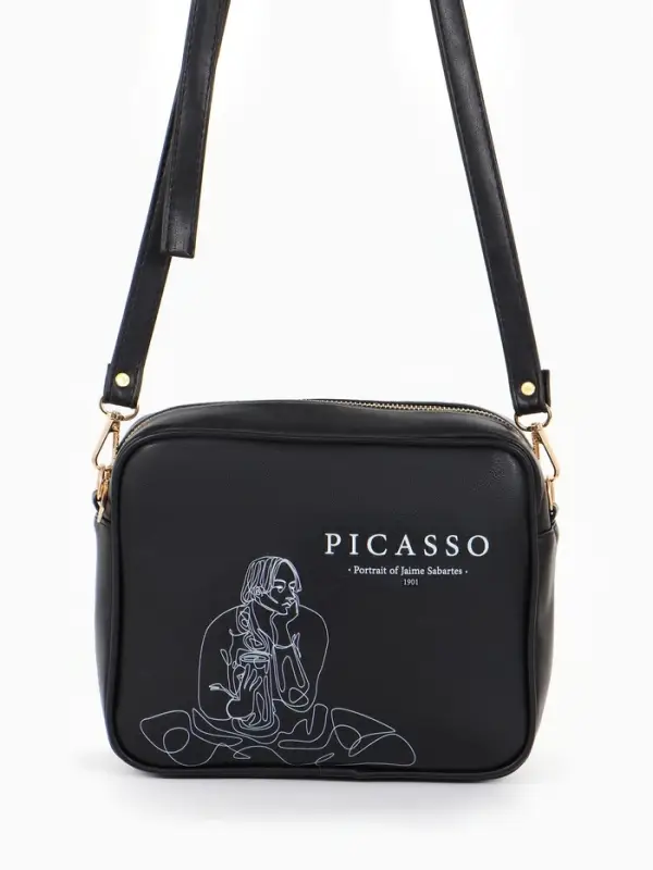 Сумка женская на молнии TEXTURA, 22&times;8&times;17 см, чёрная