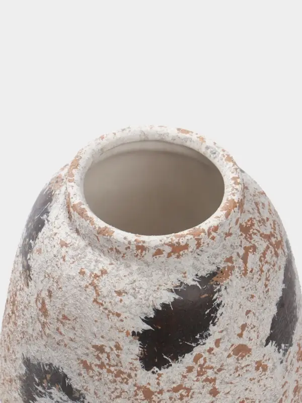 Ваза для цветов &laquo;Дези&raquo;, 16&times;14 см, керамика, бело-коричневая