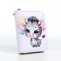 Кошелёк на молнии &laquo;Зебра&raquo;, белый