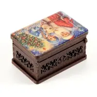 Шкатулка новогодняя &laquo;С Новым Годом!&raquo;, 9.5&times;6.5&times;5.3 см