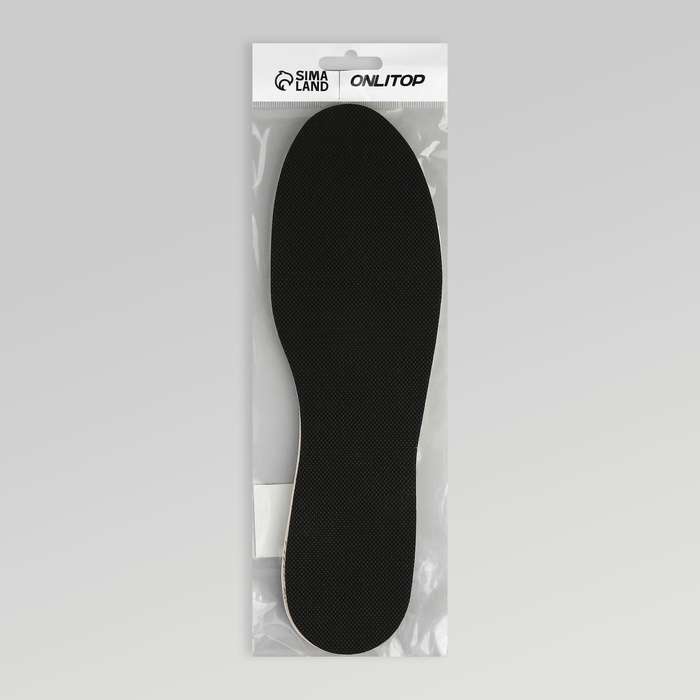Стельки для обуви, универсальные, влаговпитывающие, р-р RU до 46 (р-р Пр-ля до 46), 29 см, пара, цвет чёрный Стельки для обуви, универсальные, влаговпитывающие, р-р RU до 46 (р-р Пр-ля до 46), 29 см, пара, цвет чёрный