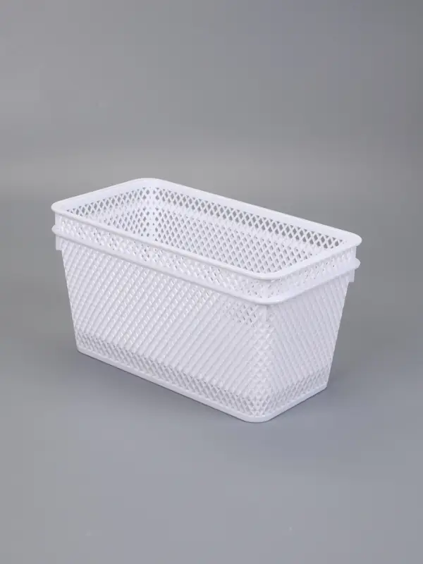 Корзины для хранения &laquo;Аура&raquo;, набор 2 шт.: 27.5&times;15&times;15 см, белые