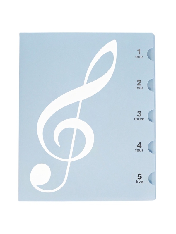 Нотная папка - 30 файлов 60 листов голубая Нотная папка - 30 файлов 60 листов голубая