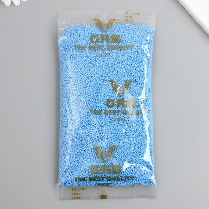 Бисер стекло 12/0  Бисер стекло 12/0 "Голубой" ровный №671 450 гр