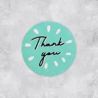 Наклейки для бизнеса и подарков Thank you, 4×4 см, 50 шт.
