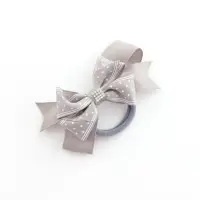 Бант для волос на резинке &laquo;Школьница&raquo;, звезда, 12 см, серый