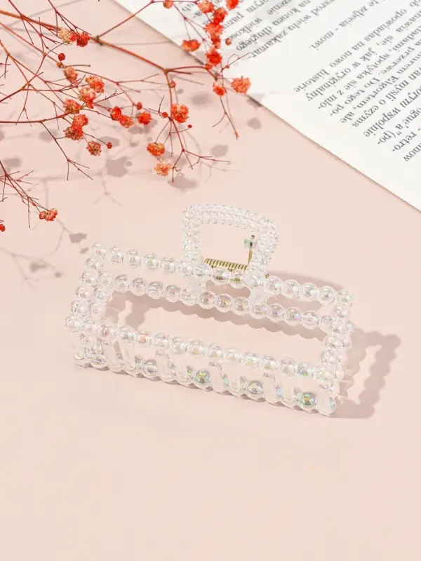 Крабик для волос &laquo;Хелен&raquo;, прямой, 9.5 см, прозрачный