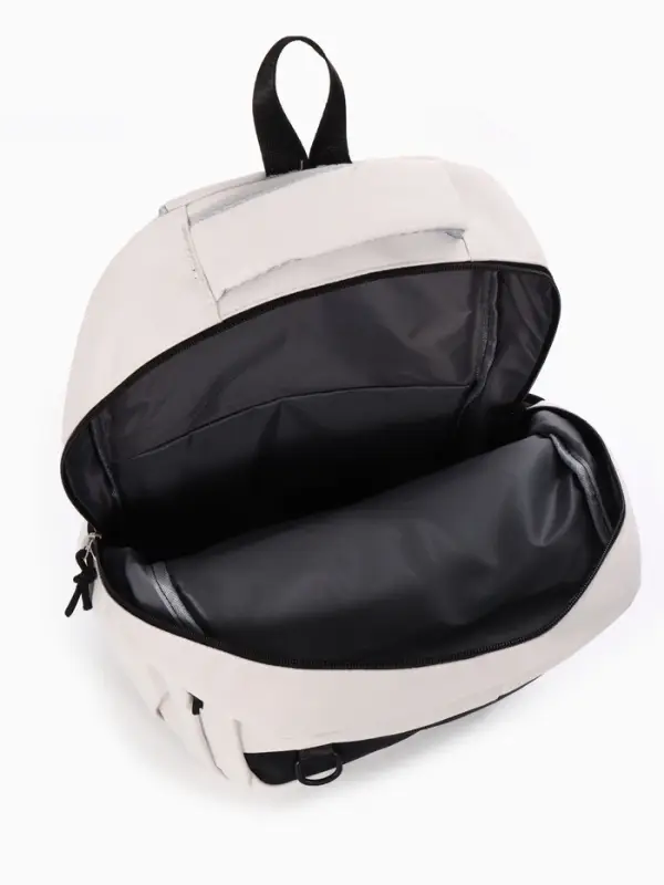 Рюкзак школьный &laquo;Смайл&raquo;, 2 отделения, 3 кармана, 31&times;15&times;46 см, белый