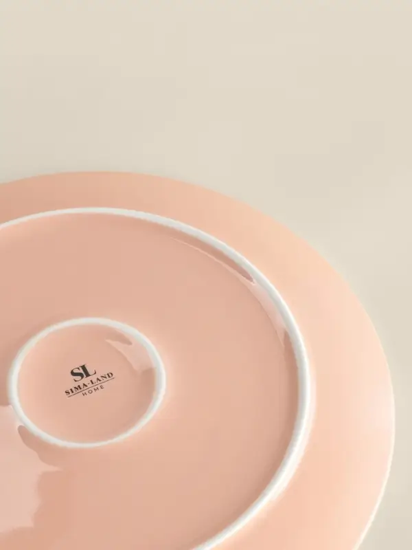 Тарелка для пиццы SL Home &laquo;Уроки испанского: Buen provecho&raquo;, d=30 см, фарфор, розовая