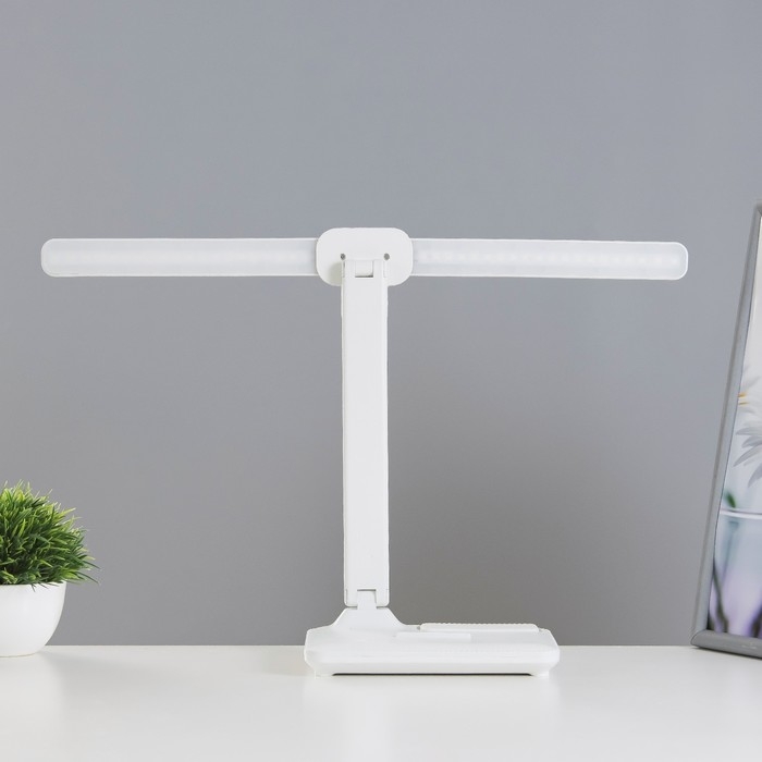 Настольная лампа сенсорная Настольная лампа сенсорная "Раздвижная" LED 15Вт АКБ USB белый 45х30х17 см RISALUX