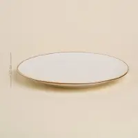 Тарелка SL Home &laquo;Волна в камне&raquo;, d=25.5 см, фарфор, белая