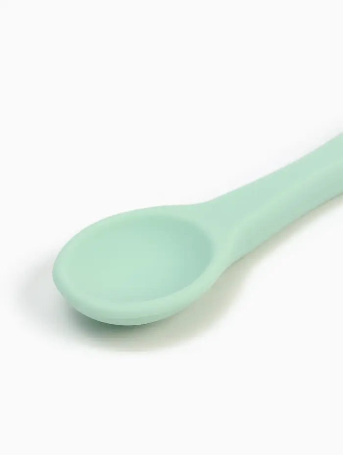 Тарелка детская на присоске и ложка, бирюзовый, Mum&Baby Тарелка детская на присоске и ложка, бирюзовый, Mum&Baby