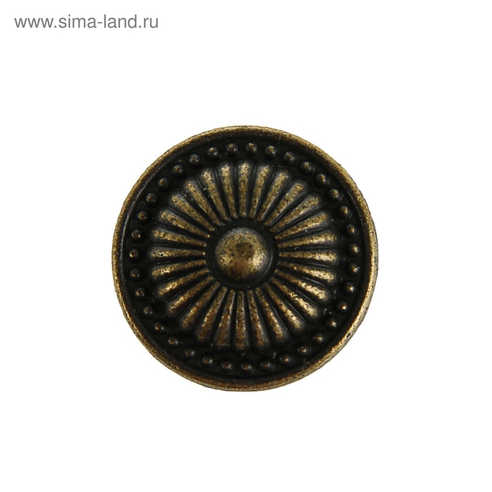 Ручка кнопка ТУНДРА VINTAGE 002, цвет бронза, 8 шт