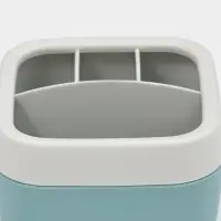 Подставка для зубных щёток Martika &laquo;Эллиса&raquo;, 10.4&times;10.4&times;9.9 см, пластик, бирюзовая