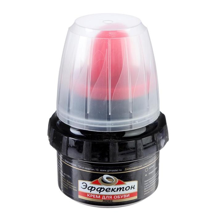 Крем в банке с губкой, 50 мл, черный  Крем в банке с губкой, 50 мл, черный "Эффектон"