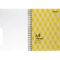 Бизнес-тетрадь А4,150л,кл,плас.спир.Attache Selection SPRING BOOK жел 84232